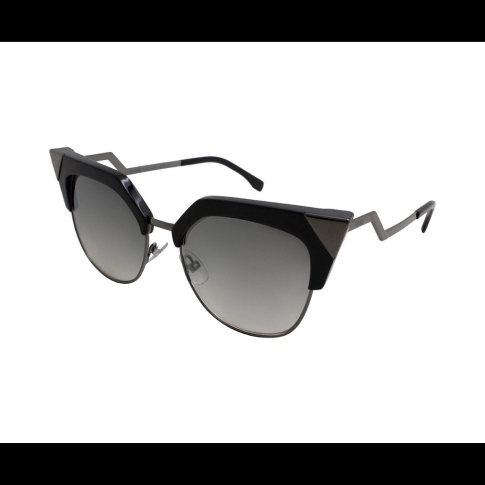 Fendi Iridia Black Cat eye Sunglasses